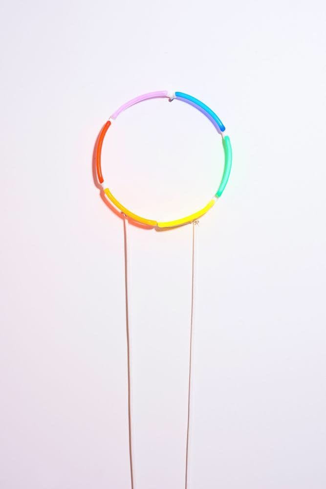 Rainbow Neon Halo Wall Light, Handcrafted Glass, 21st Century - Mordekai