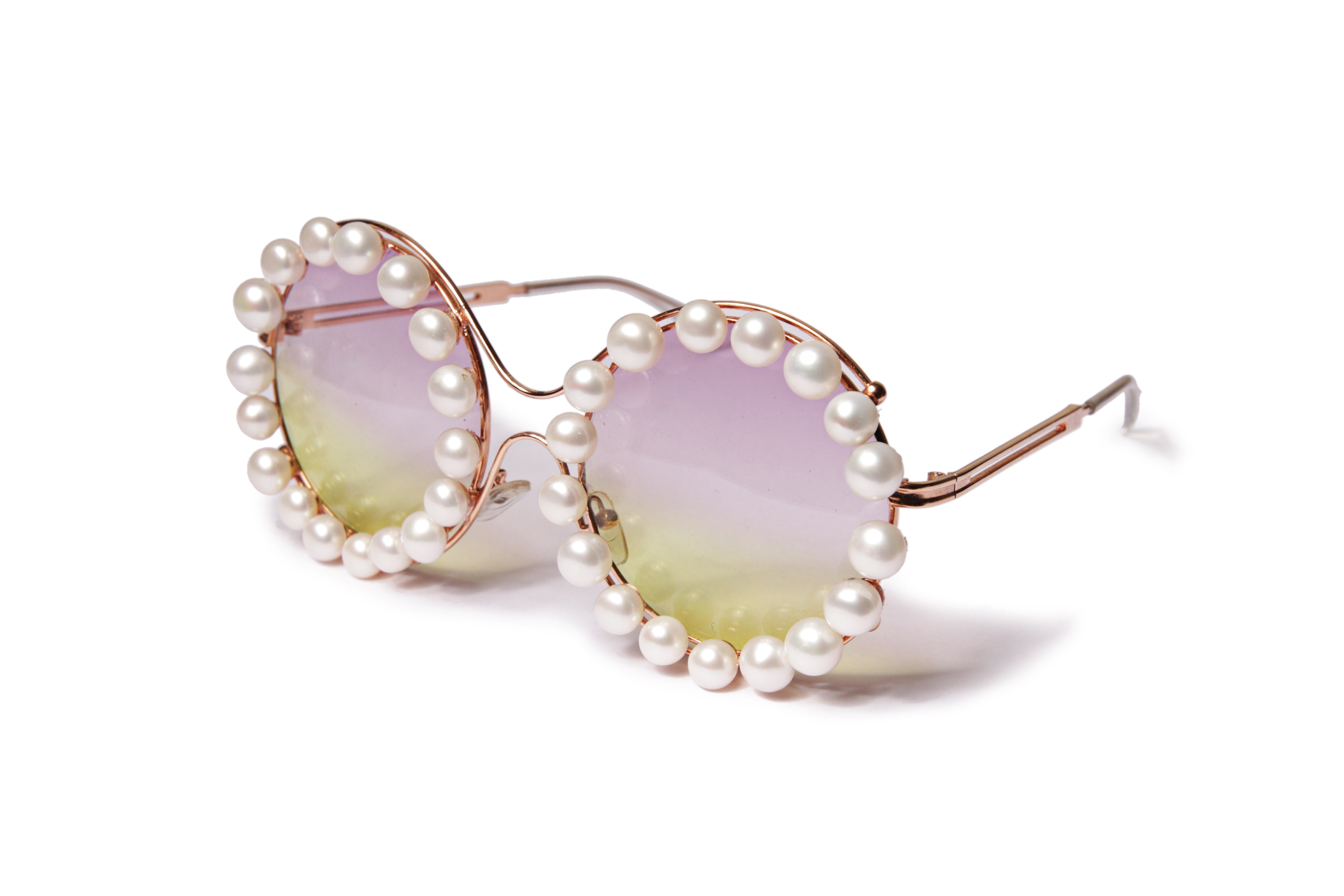Rose Lens Pearl Sunglasses